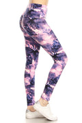 One Size Leggings - Purple Tie Dye