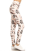 One Size Leggings - Feather Print Leggings