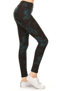 One Size Leggings - Paisley Leggings