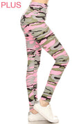 Plus Size Leggings _ Pink Cemo