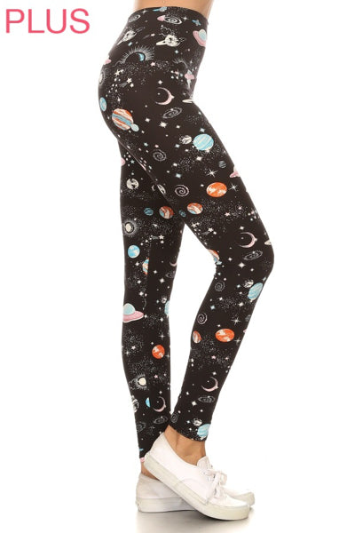 Plus Size _ Planets Leggings