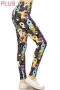 Plus Size  Leggings - Colorful Paw
