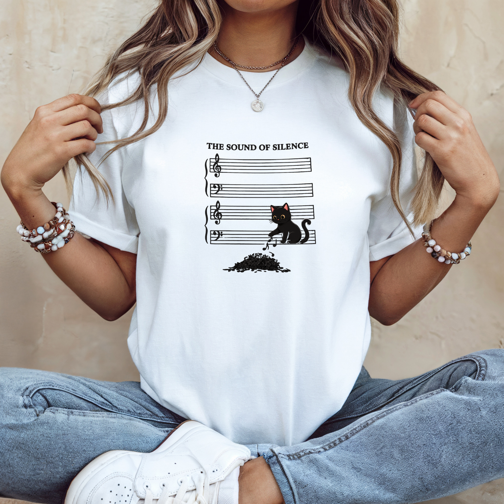 Funny Cat Shirt: The Sound Of Silence | Humorous Cat Retro Tee