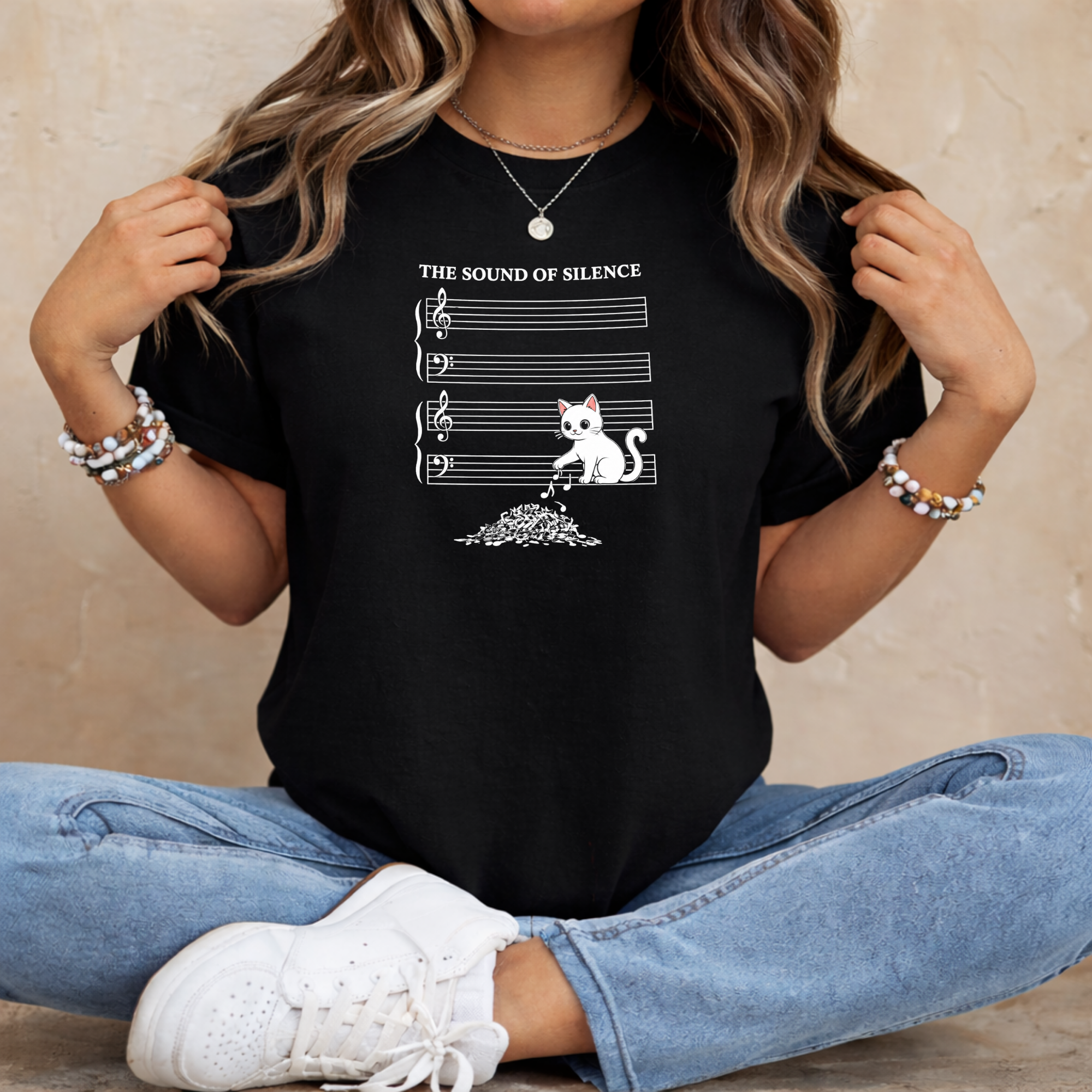 Funny Cat Shirt: The Sound Of Silence | Humorous Cat Retro Tee