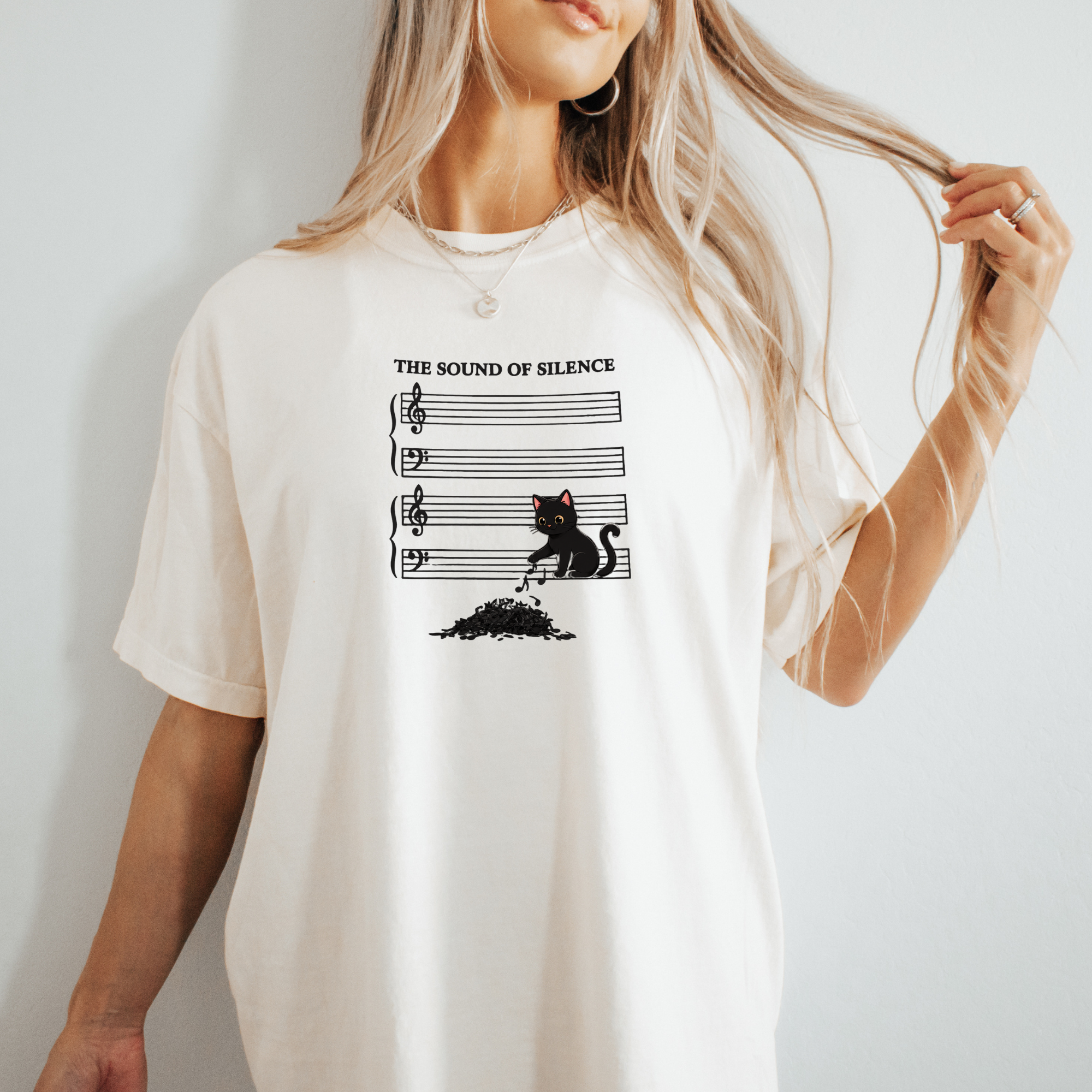 Funny Cat Shirt: The Sound Of Silence | Humorous Cat Retro Tee