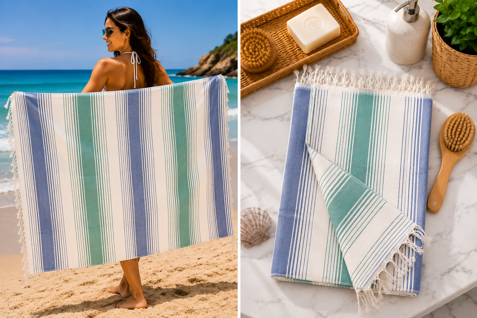 Turkish Towels - Shadow Green