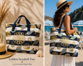 Beach Bag - Golden Seashell Tote