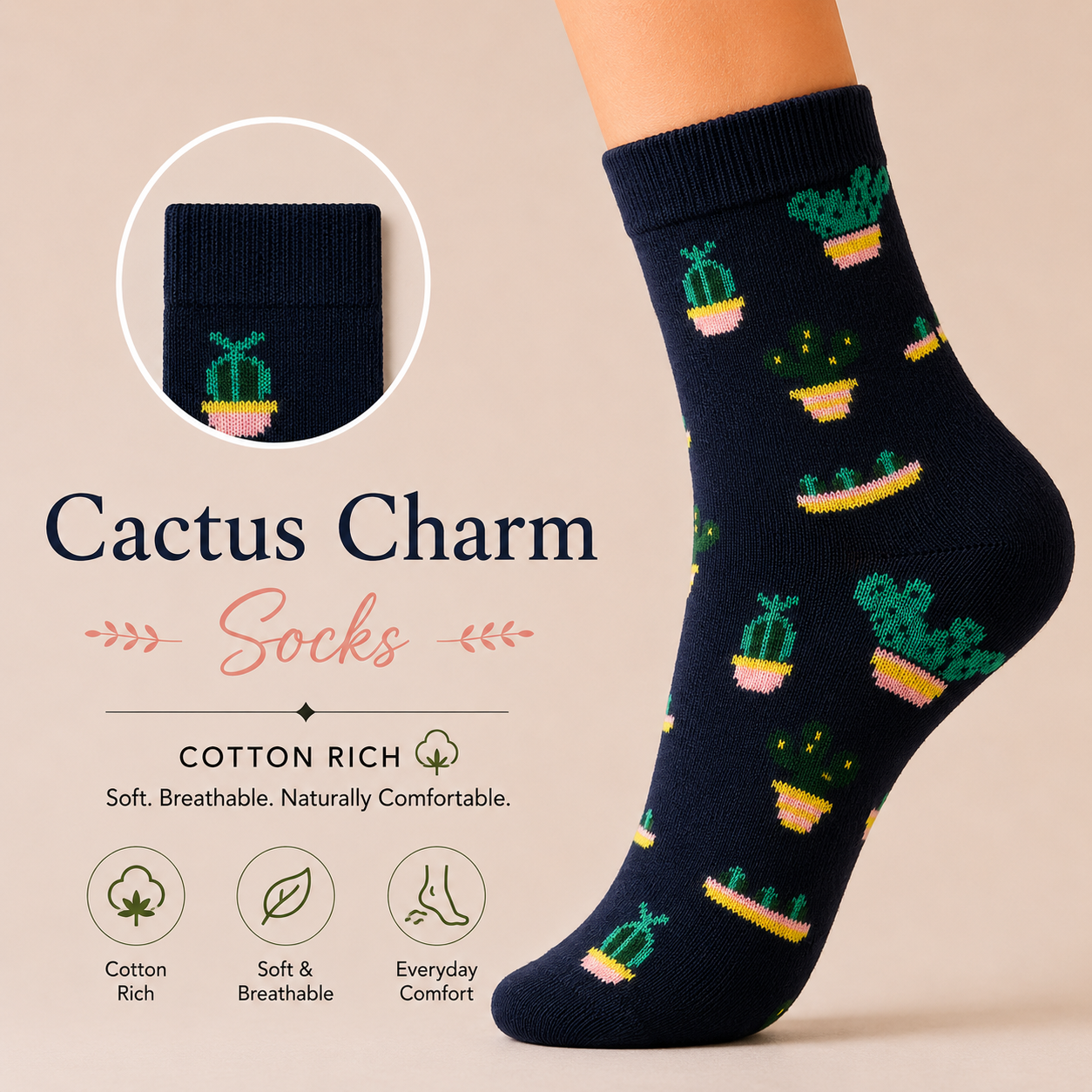 Socks - Cactus Charm Socks