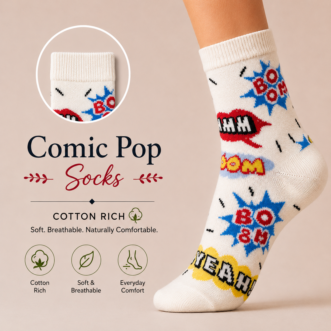 Socks - Comic Pop Socks