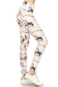 One Size Leggings - Sakura Print Leggings