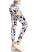 One Size Leggings_Purple floral
