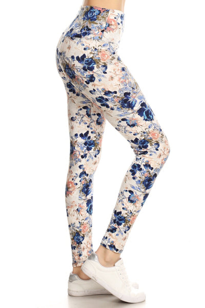 One Size Leggings_Purple floral
