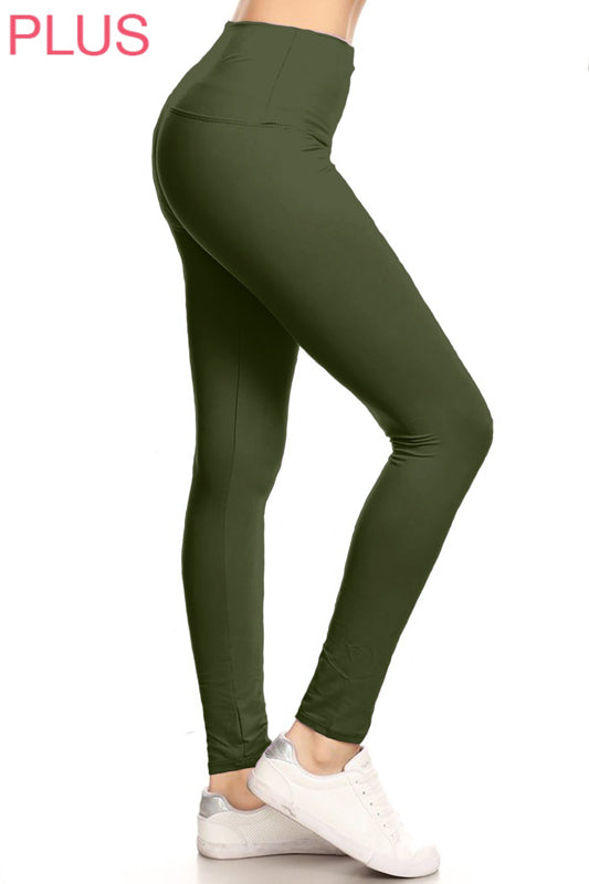 Plus Size Leggings_ Solid