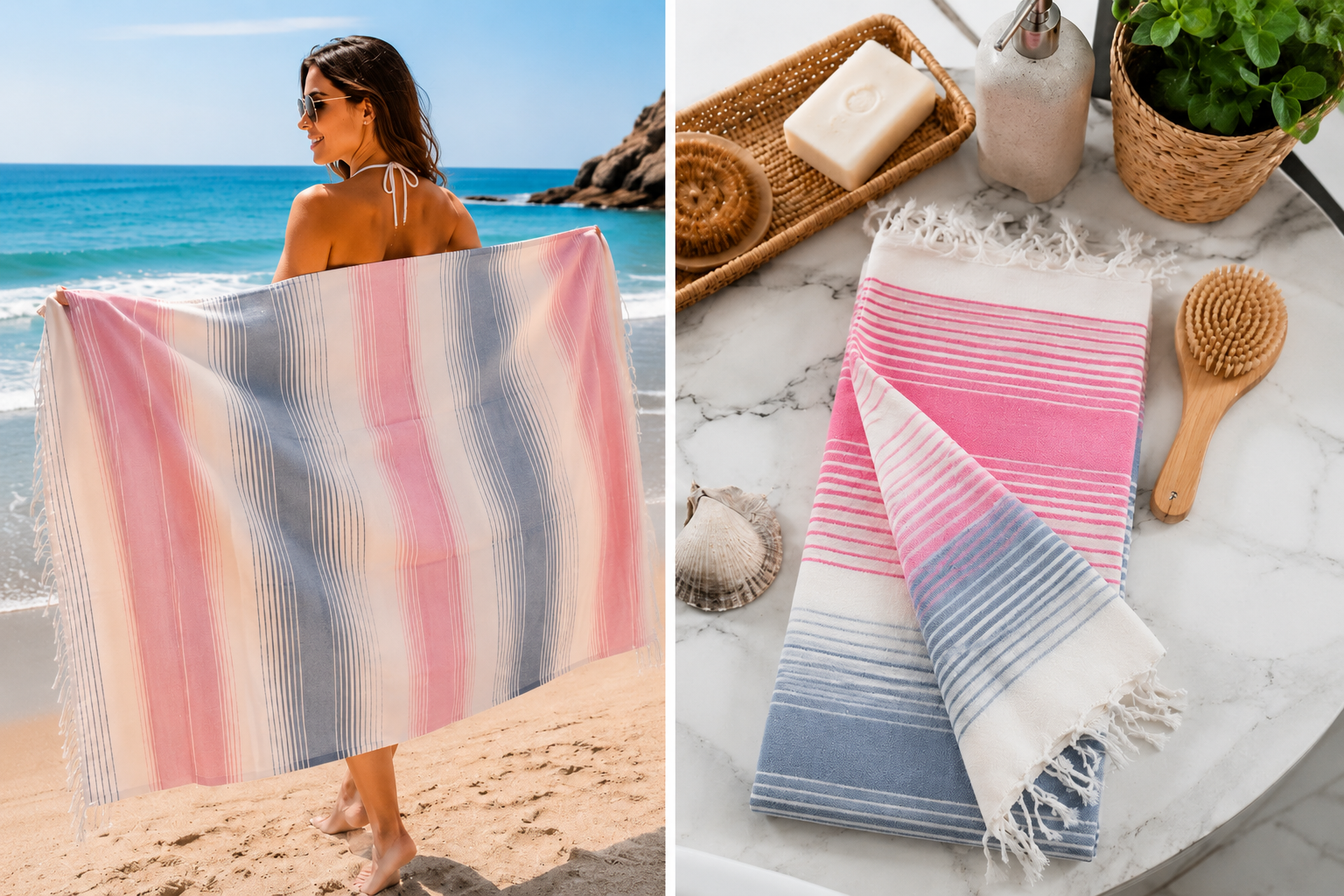 Turkish Towels - Shadow Pink