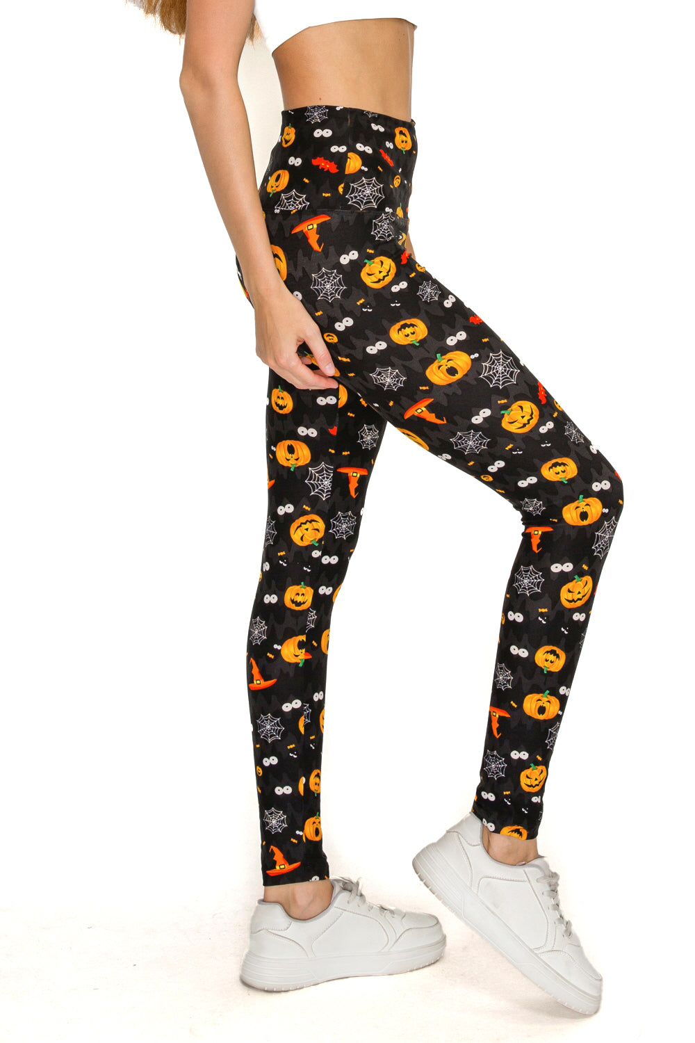 One Size Leggings - Spooky Pumpkin