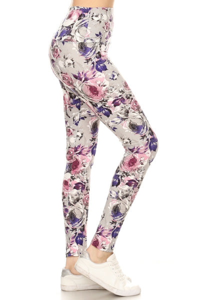 One Size Leggings - Floral Garden Leggings