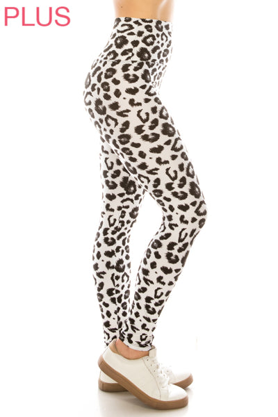 Plus Size Leggings - Leopard Leggings