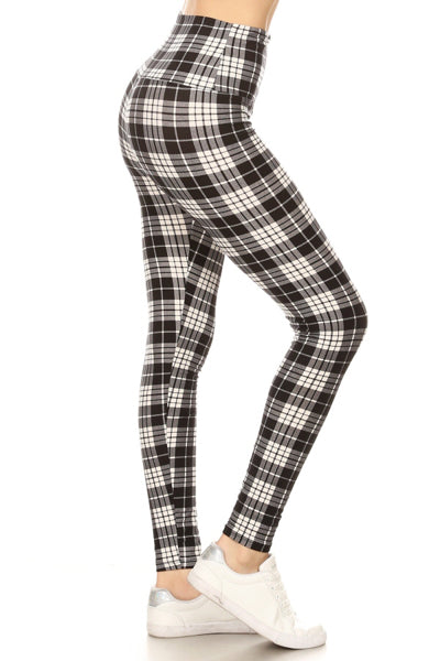 One Size Leggings_ Plaid