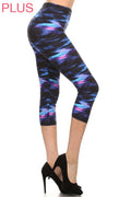 Plus  Capri Leggings _ Galaxy